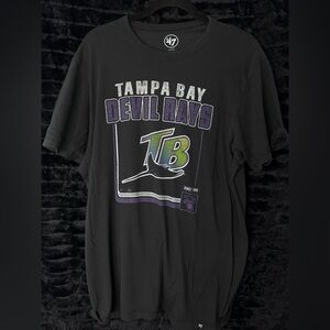 47 Black and Purple Tampa Bay Devil Rays Tee